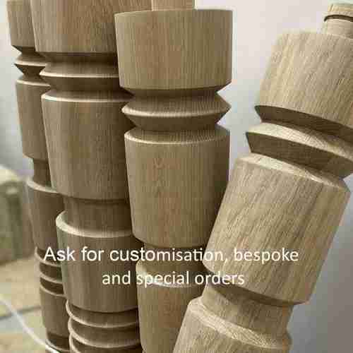 Turned wooden cylinder - bespoke hardwood by Farwinger UK