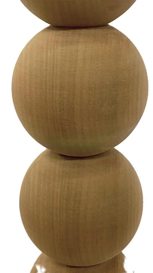 3 ball stack furniture leg 24cm diameter x 72cm height