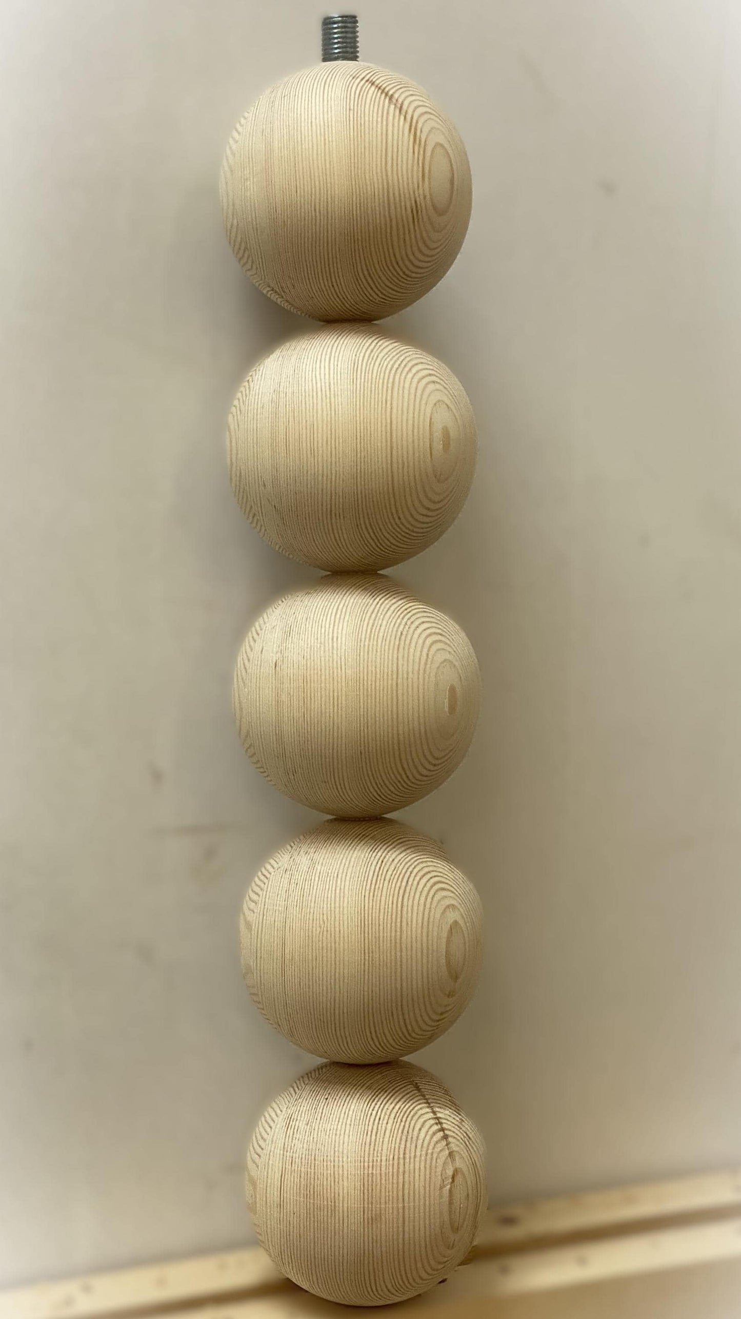 5 ball stack furniture leg 14cm diameter x 70cm height
