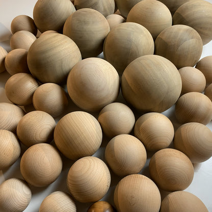 10.24" / 26cm diameter Bespoke Wooden Ball, natural finish, Oak, Walnut, Pine