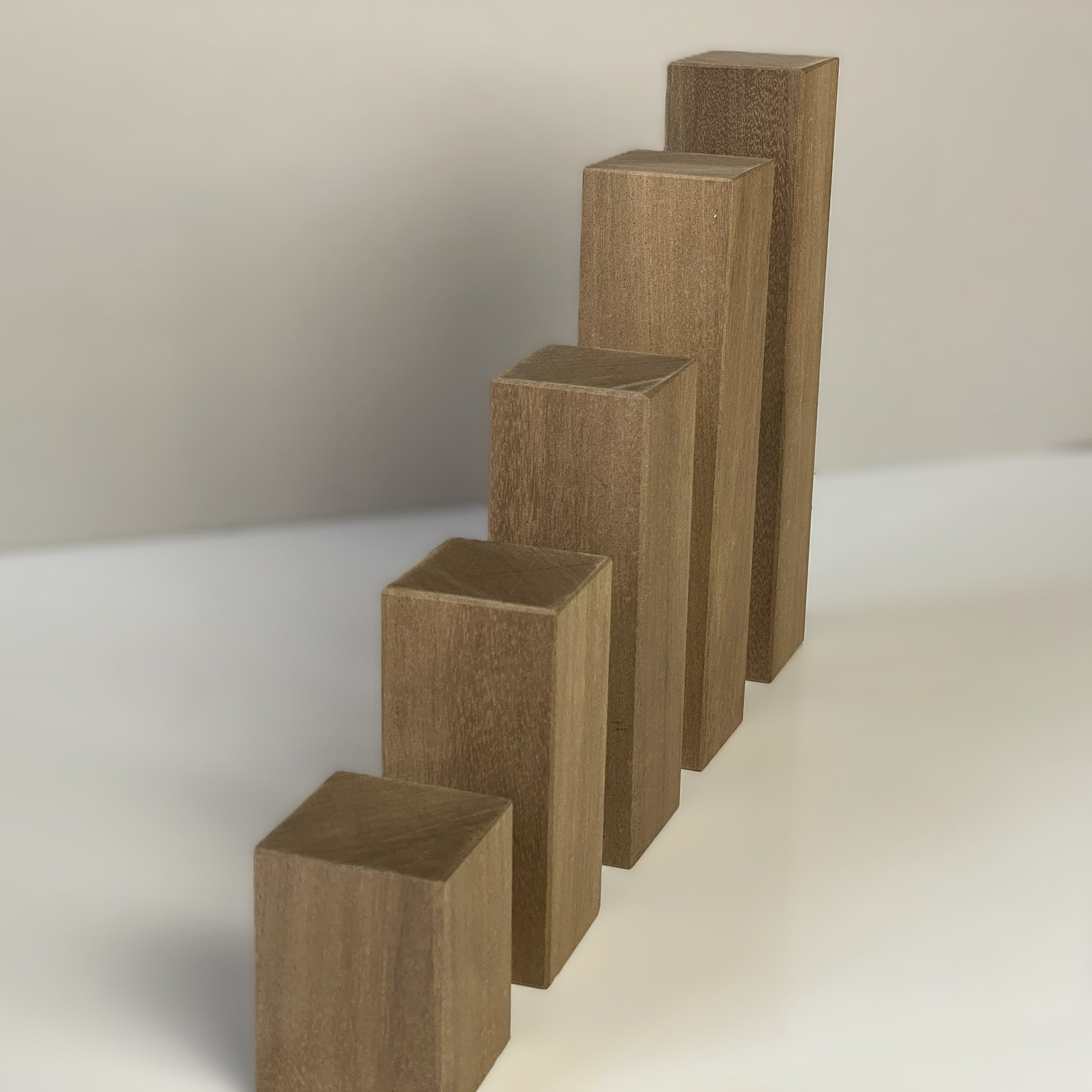 8 x 6 x 6 cm rectangular Wooden Cube, side view | Farwinger