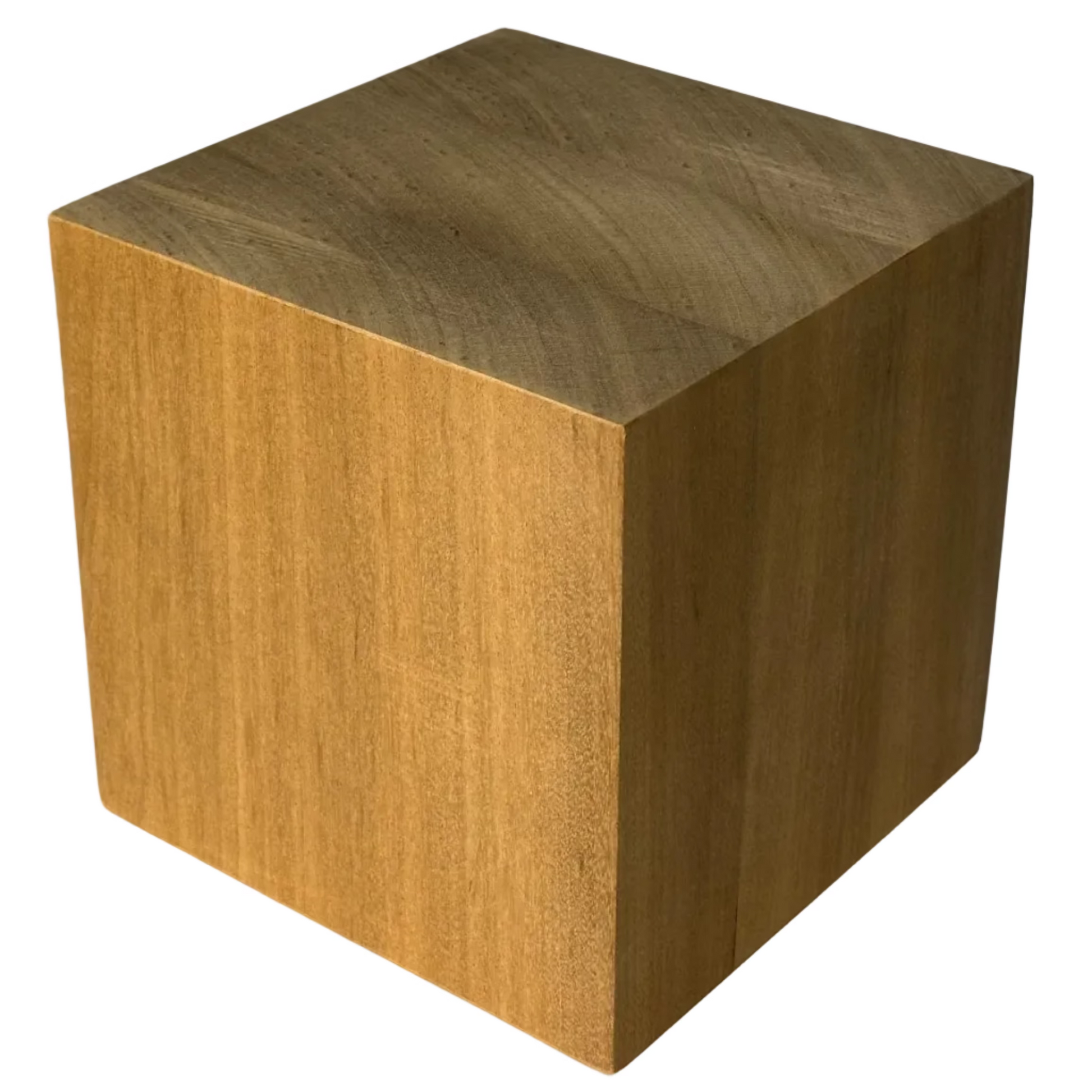 21 cm square Wooden Cube, white background detail | Farwinger