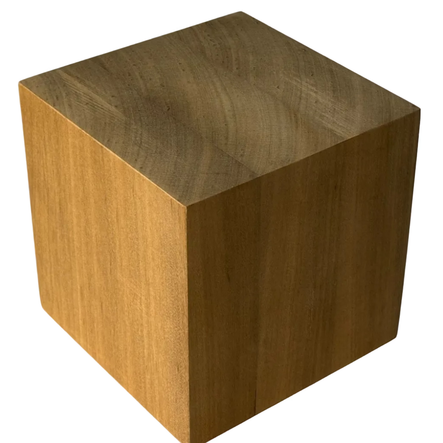 21 cm square Wooden Cube, white background view | Farwinger