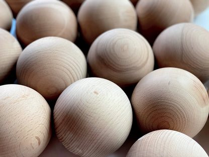 Stock wooden Ball 90mm / 9cm / 3.5 inch diameter wooden crafts ball sphere, round, natural & sustainable, Beech Hardwood