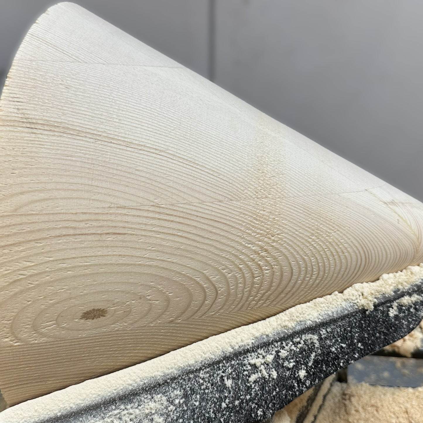 Large wooden cone, natural finish, hand-turned UK decorative interior prop — view 13