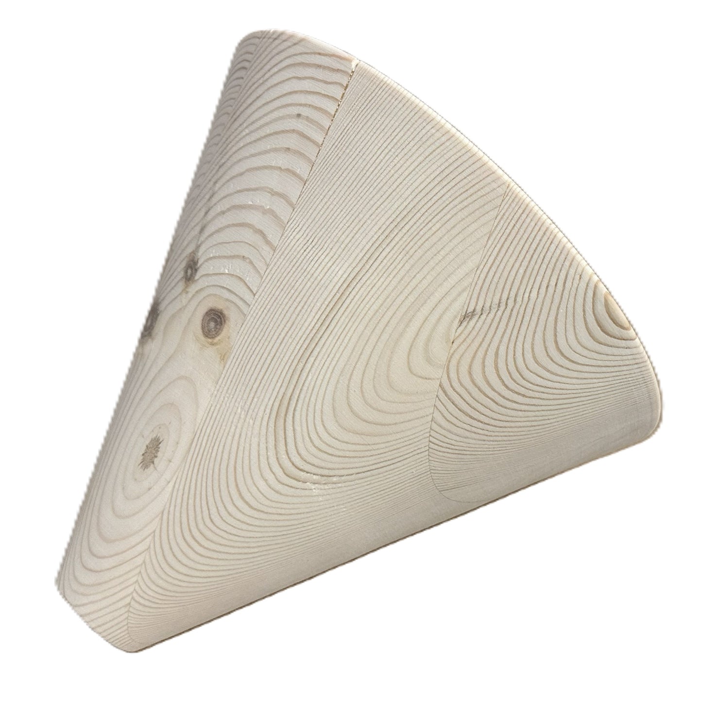 Large wooden cone, natural finish, hand-turned UK decorative interior prop — view 7