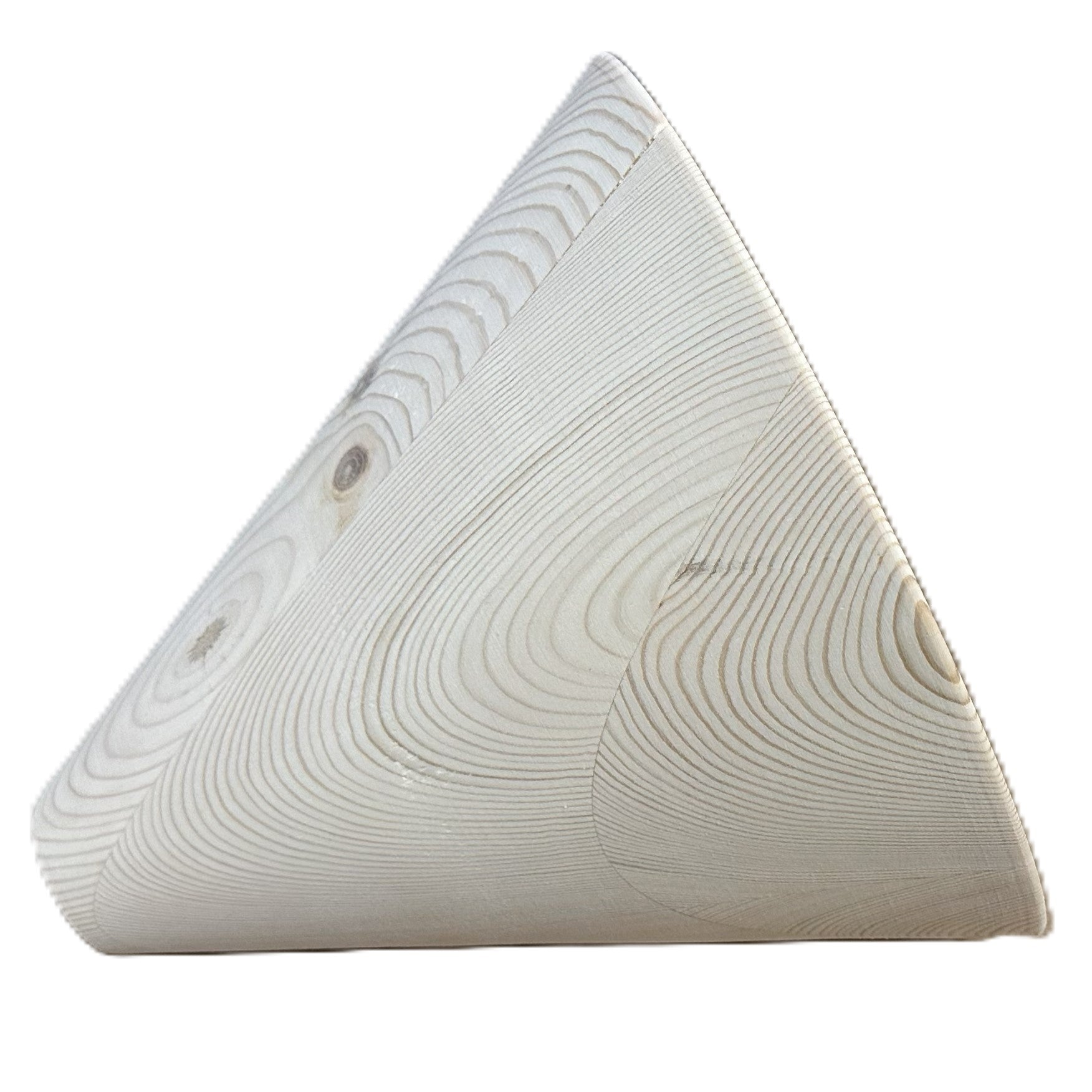 Large wooden cone, natural finish, hand-turned UK decorative interior prop — view 8