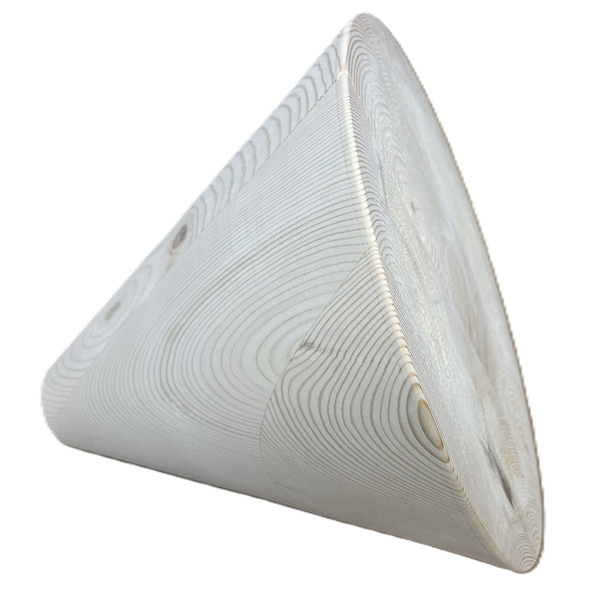 Large wooden cone, natural finish, hand-turned UK decorative interior prop — view 9