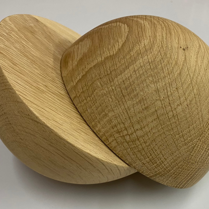 Wooden Dome, 10cm to 34cm diameter crafts half-ball hemisphere, natural,, scale reference | Farwinger
