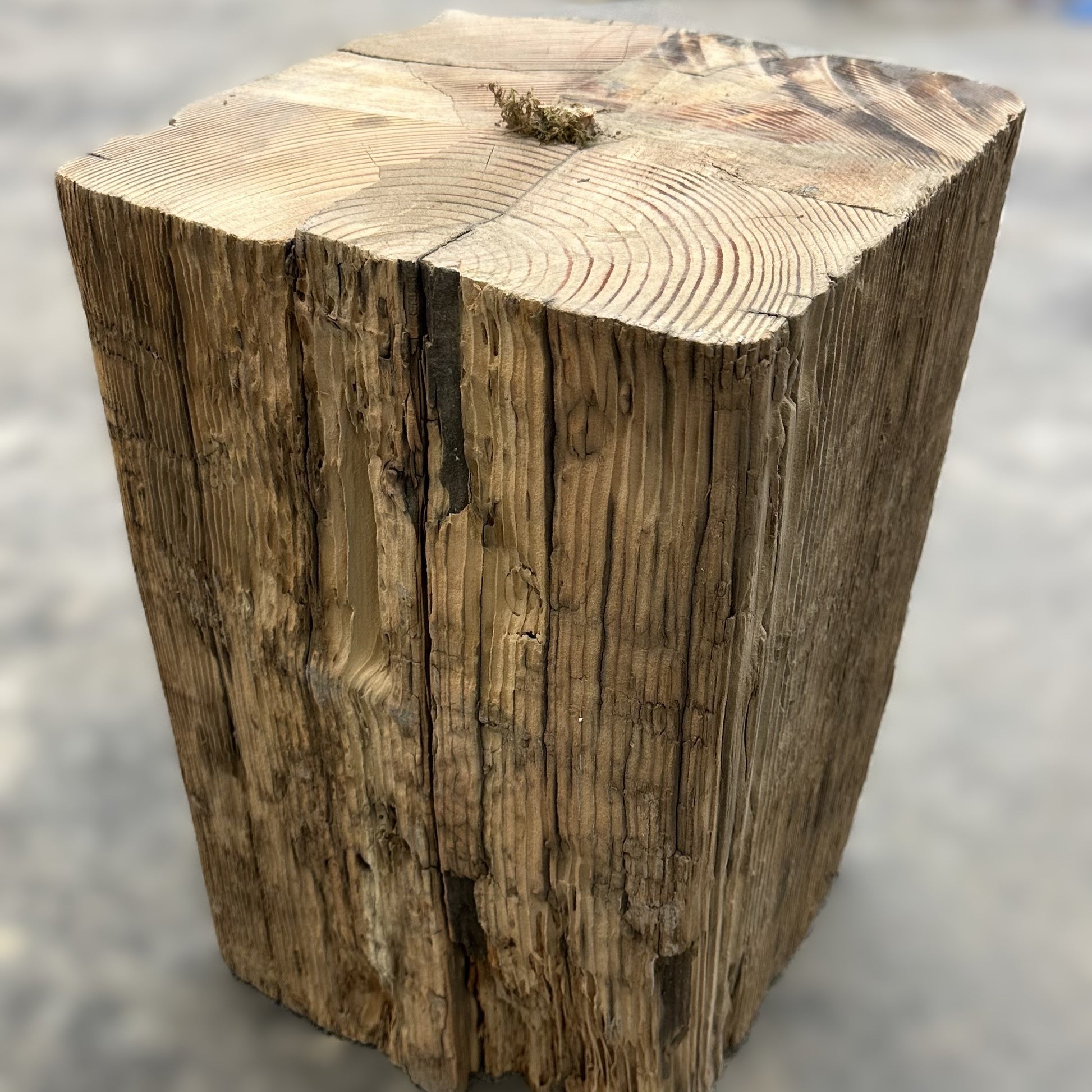 Rustic wooden display plinth, natural texture, UK handcrafted photography prop — view 9