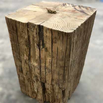 Rustic wooden display plinth, natural texture, UK handcrafted photography prop — view 9