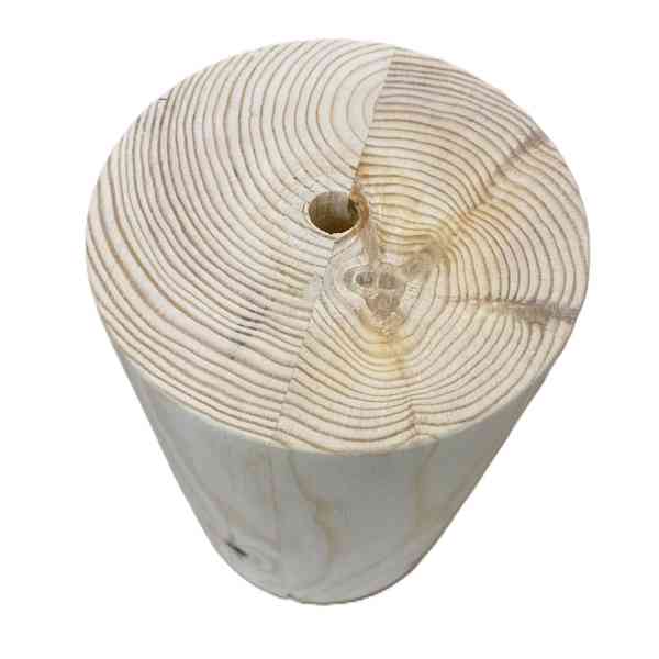 Hand-turned wooden cylinder by Farwinger - solid hardwood, UK-made