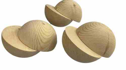 Bespoke wooden hemisphere natural finish