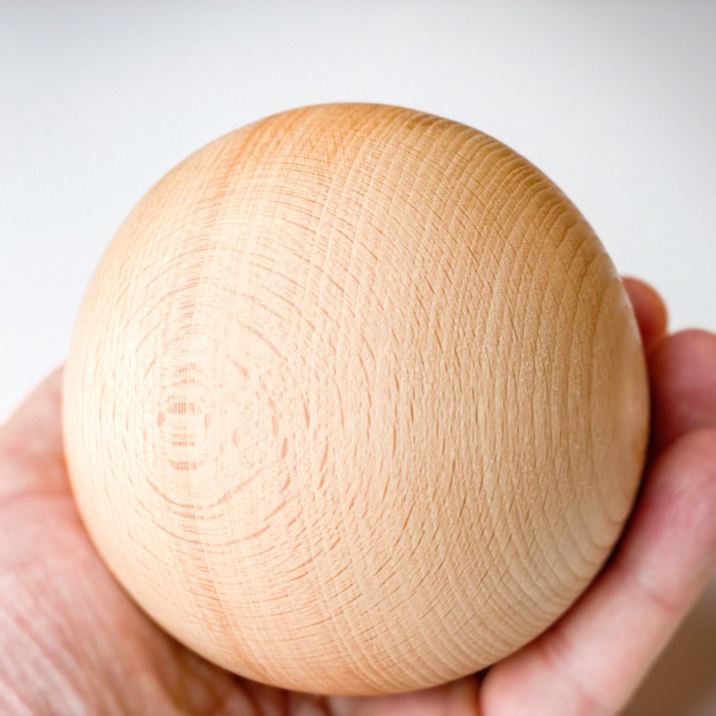 Set of four wooden balls, made from hardwood, 90mm / 9cm / 3.5 Inch diameter beechwood.  Crafts sphere, round, orb, globe