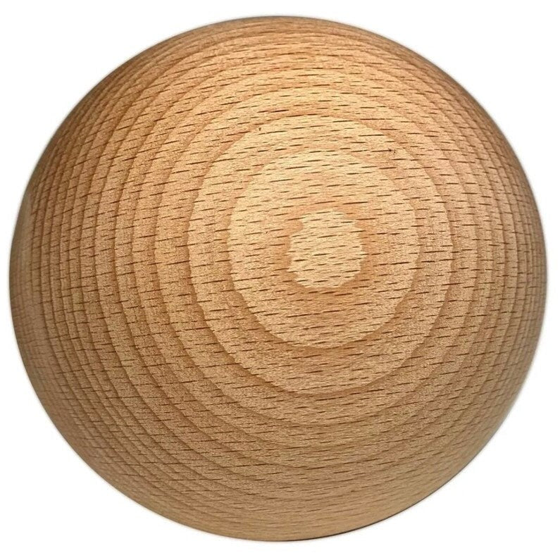 Set of four wooden balls, made from hardwood, 90mm / 9cm / 3.5 Inch diameter beechwood.  Crafts sphere, round, orb, globe