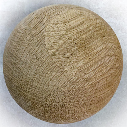 Bespoke Oak Wooden Ball 10cm to 34cm / 3” to 14” diameter, natural finish, large, hardwood