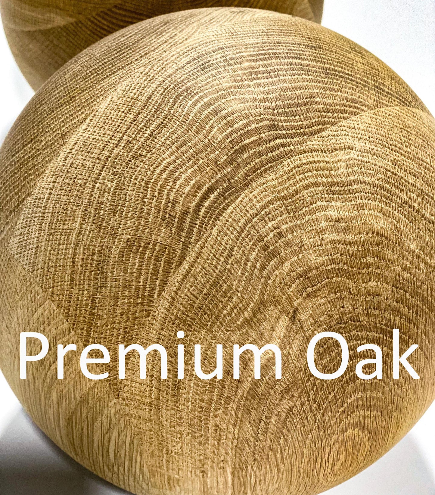 8.66 inch / 22cm diameter Bespoke Wooden Ball, natural finish, Oak, Walnut, Pine