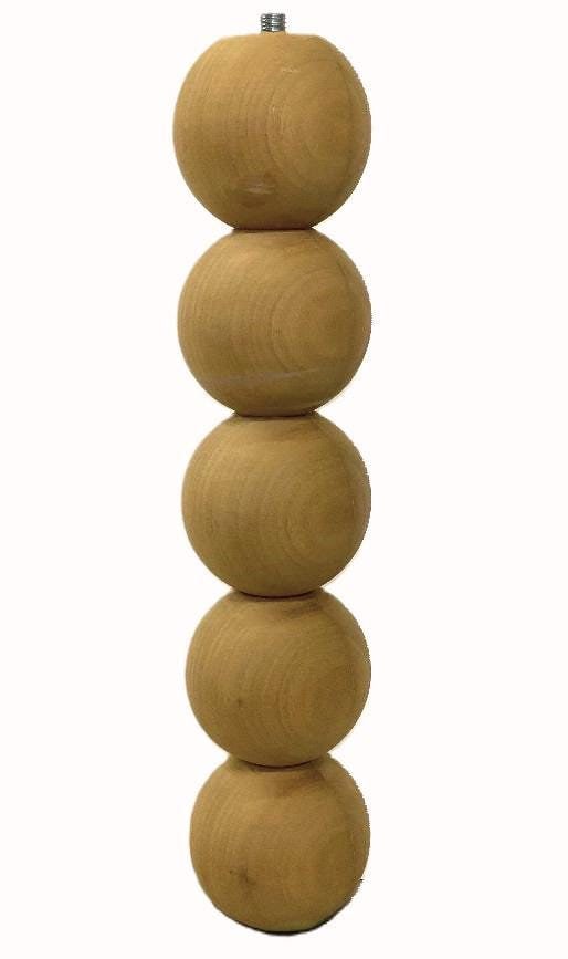 5 ball stack furniture leg 14cm diameter x 70cm height