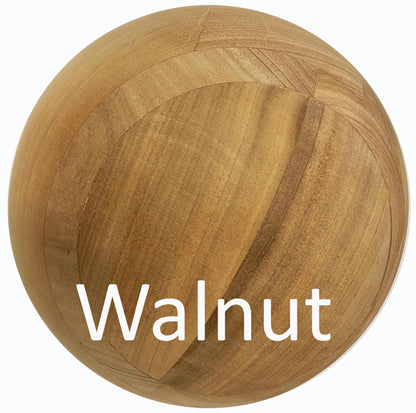 13.39 inch / 34cm diameter Bespoke Wooden Ball, natural finish, Oak, Walnut, Pine