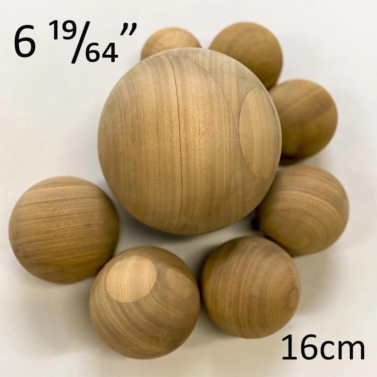 6.3 inch / 16cm diameter Bespoke Wooden Ball, natural finish, Oak, Walnut, Pine