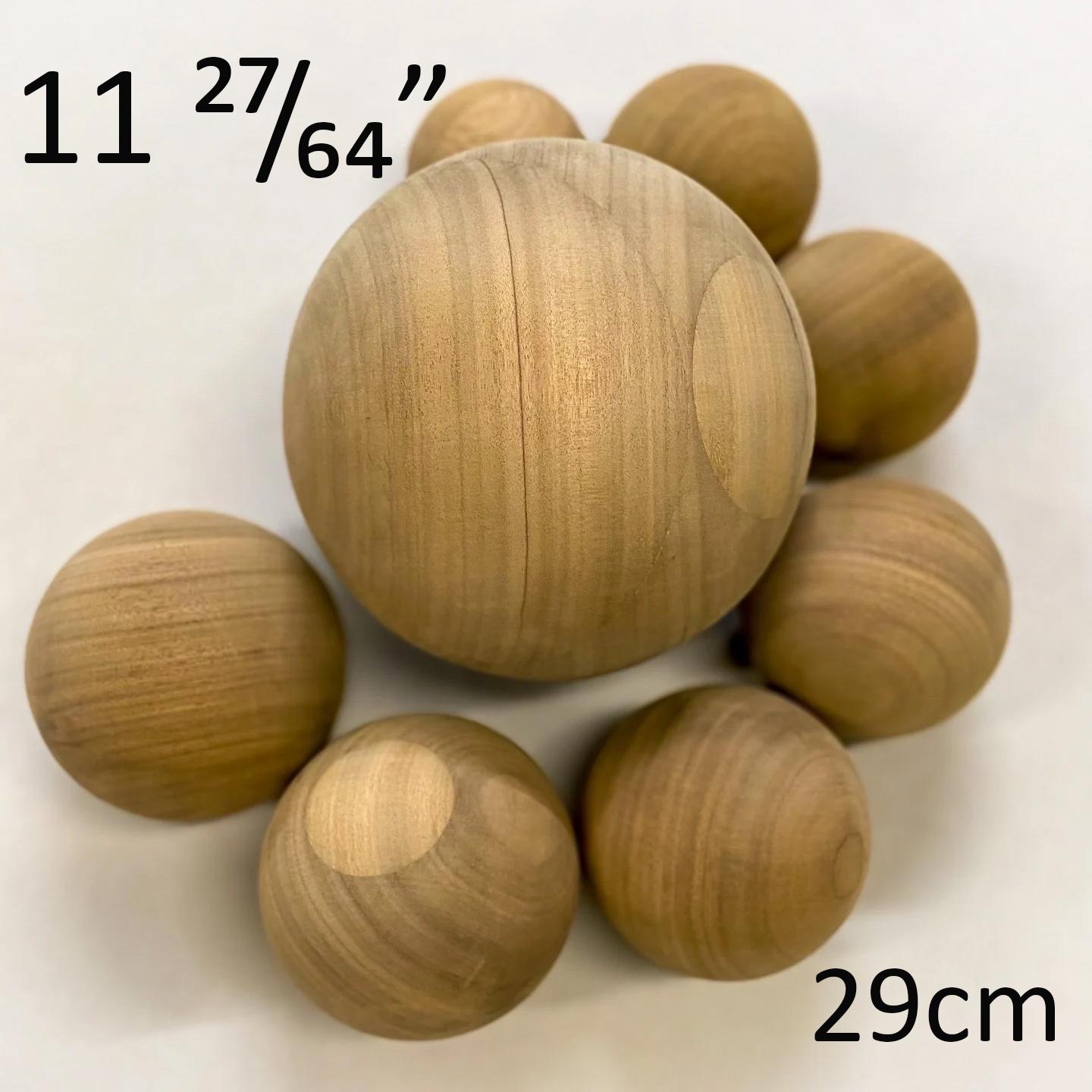 11.41 inch / 29cm diameter Bespoke Wooden Ball, natural finish, Oak, Walnut, Pine