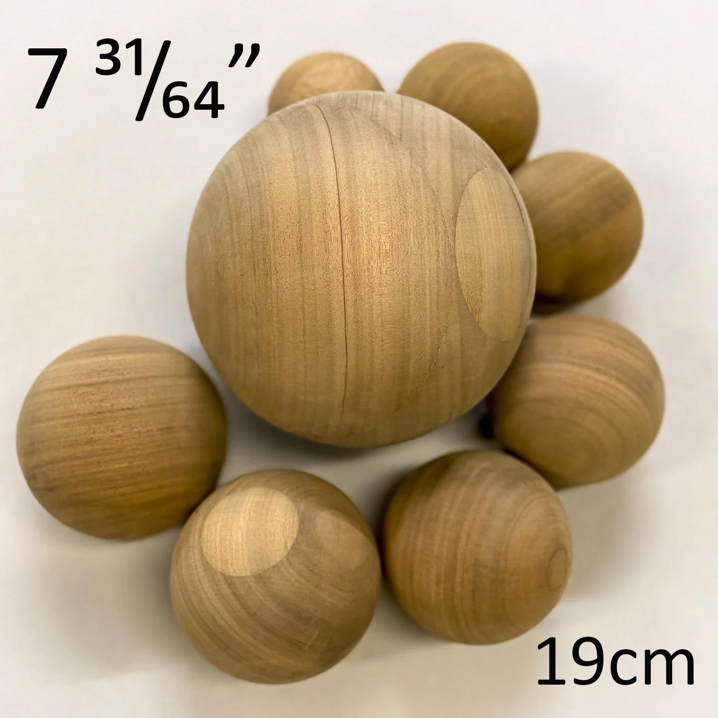 7.48 inch / 19cm diameter Bespoke Wooden Ball, natural finish, Oak, Walnut, Pine