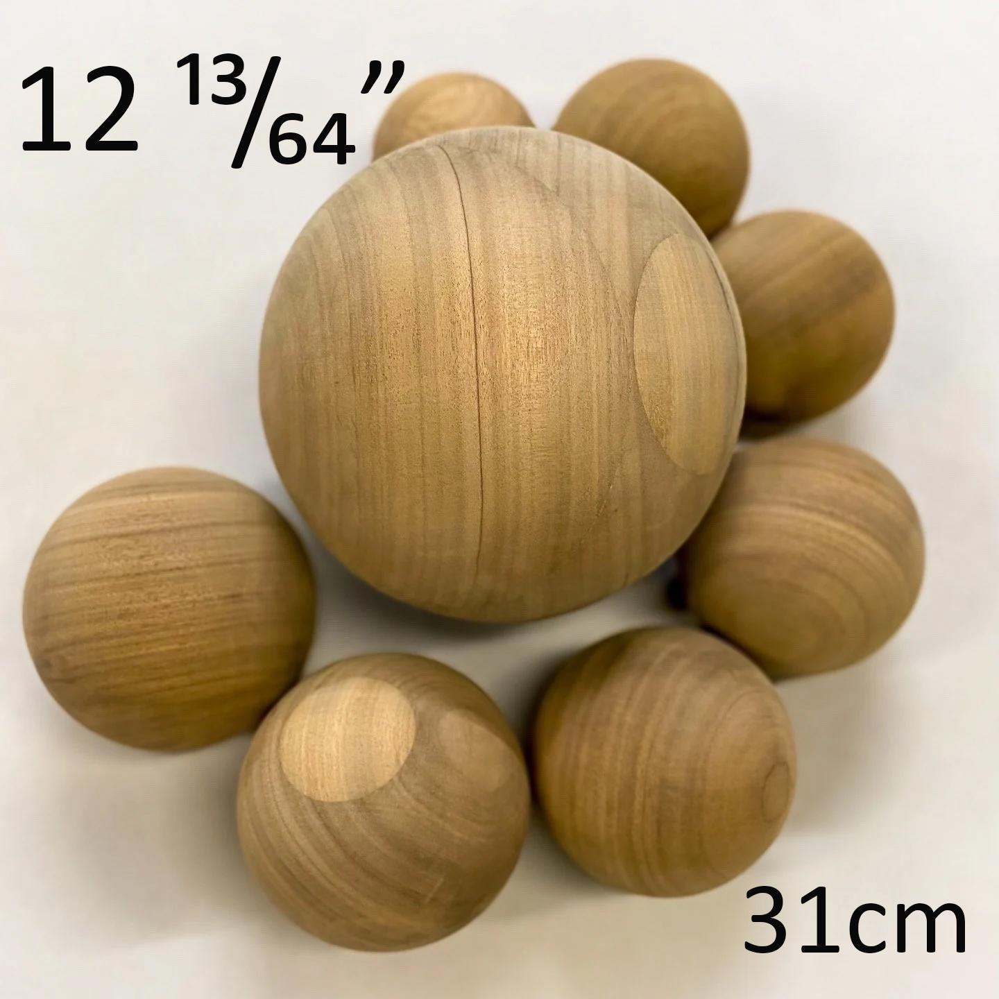 12.2 ich / 31cm diameter Bespoke Wooden Ball, natural finish, Oak, Walnut, Pine