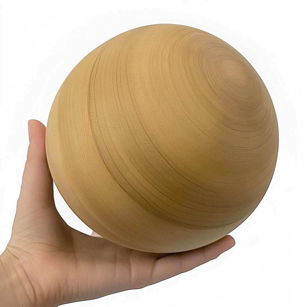 7.48 inch / 19cm diameter Bespoke Wooden Ball, natural finish, Oak, Walnut, Pine