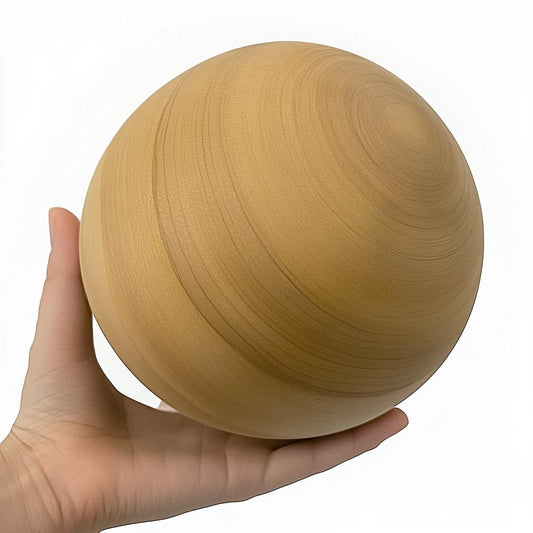 7.48 inch / 19cm diameter Bespoke Wooden Ball, natural finish, Oak, Walnut, Pine