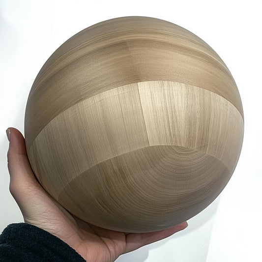 12.99 inch / 33cm diameter Bespoke Wooden Ball, natural finish, Oak, Walnut, Pine