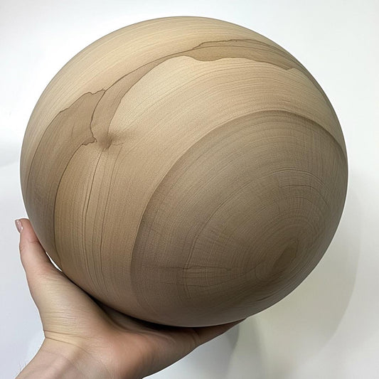 12.2 ich / 31cm diameter Bespoke Wooden Ball, natural finish, Oak, Walnut, Pine
