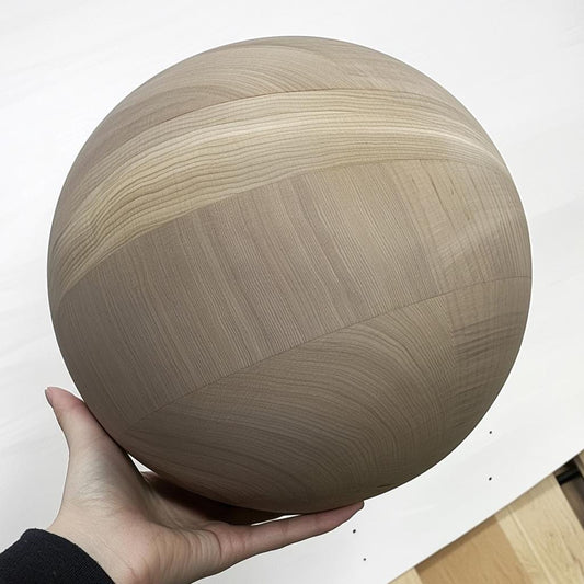 12.6 inch / 32cm diameter Bespoke Wooden Ball, natural finish