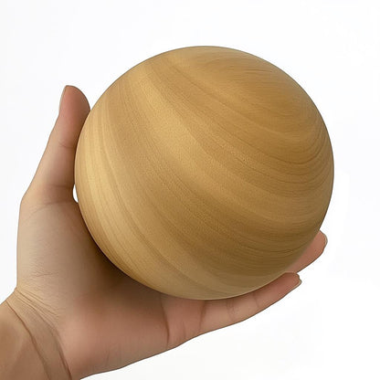 5.51 inch / 14cm diameter Bespoke Wooden Ball, natural finish, Oak, Walnut, Pine
