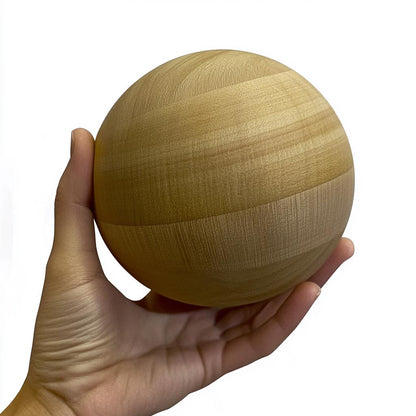 5.12 inch / 13cm diameter Bespoke Wooden Ball, natural finish, Oak, Walnut, Pine