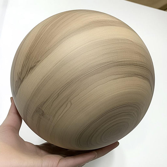 10.24" / 26cm diameter Bespoke Wooden Ball, natural finish, Oak, Walnut, Pine