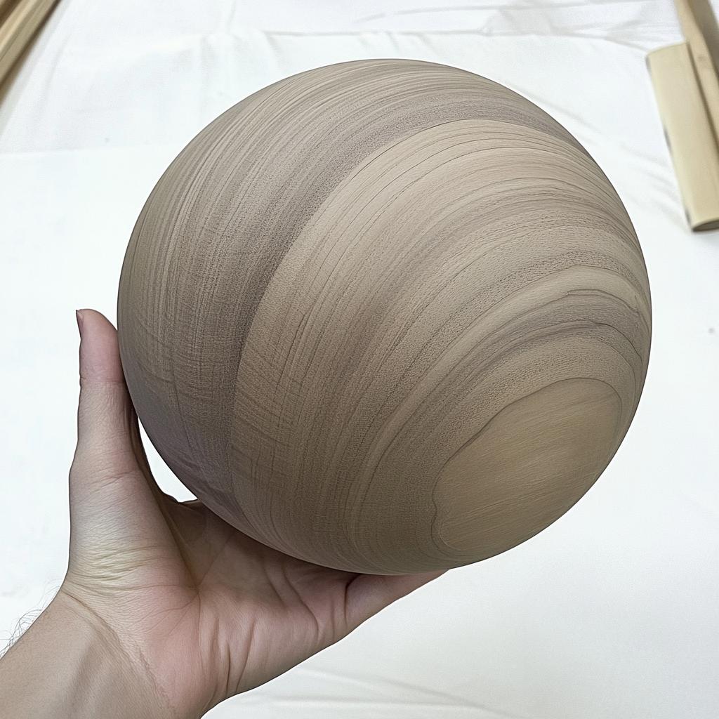 8.66 inch / 22cm diameter Bespoke Wooden Ball, natural finish, Oak, Walnut, Pine