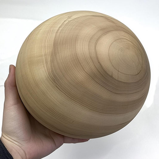 9.84 inch / 25cm diameter Bespoke Wooden Ball, natural finish, Oak, Walnut, Pine