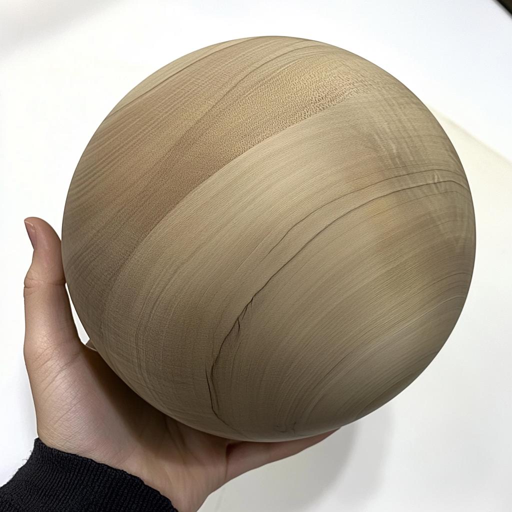 9.45 inch / 24cm diameter Bespoke Wooden Ball, natural finish, Oak, Walnut, Pine