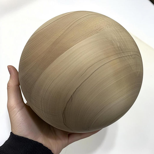 9.45 inch / 24cm diameter Bespoke Wooden Ball, natural finish, Oak, Walnut, Pine