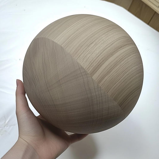 9 inch / 23cm diameter Bespoke Wooden Ball, natural finish, Oak, Walnut, Pine