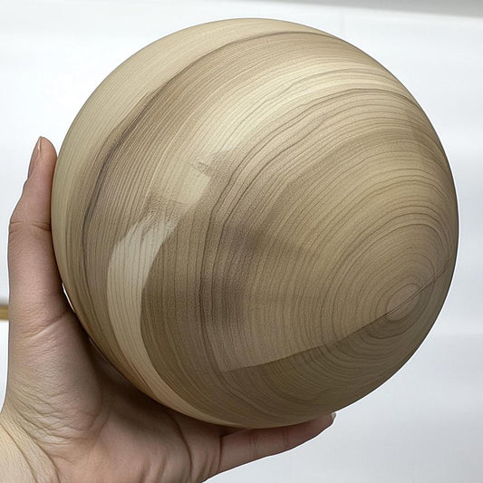 8.27 inch / 21cm diameter Bespoke Wooden Ball, natural finish, Oak, Walnut, Pine