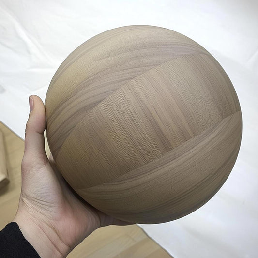 7.1 inch / 18cm diameter Bespoke Wooden Ball, natural finish, Oak, Walnut, Pine