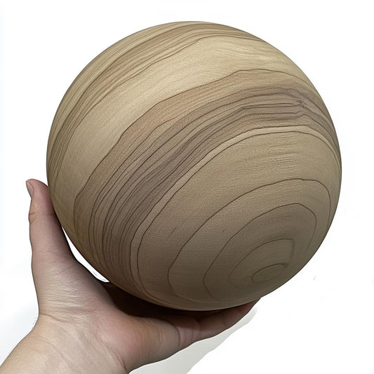 6.7 inch / 17cm diameter Bespoke Wooden Ball, natural finish, Oak, Walnut, Pine