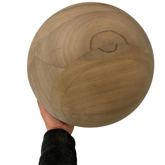 13.39 inch / 34cm diameter Bespoke Wooden Ball, natural finish, Oak, Walnut, Pine
