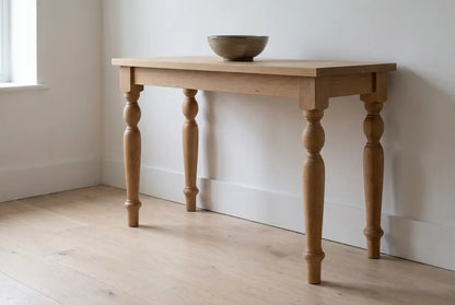 Warwick Bar turned furniture legs, set of four - in context under a console